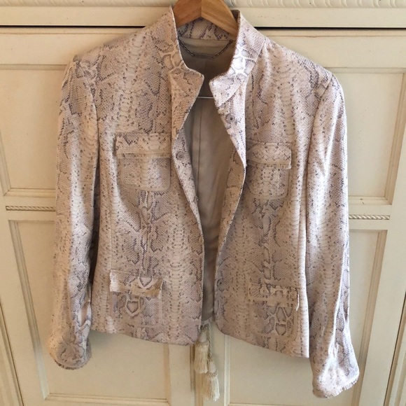 Elie Tahari Snake Print Jacket - Picture 2 of 9